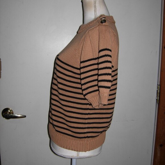English Factory Striped Pullover Puffy Sleeve Sweater - Picture 5 of 9